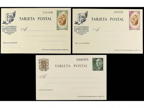 ✉ ESPAÑA ENTEROS POSTALES. ESTADO ESPAÑOL. Conjunto formado 