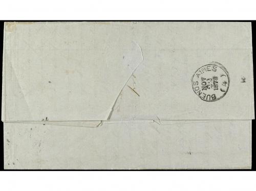 ✉ ESPAÑA. Ed. 194 (2). 1879. VIGO a BUENOS AIRES. 25 cts. se