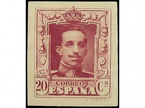 (*) ESPAÑA. 1922. ENSAYOS DE COLOR. 15 cts. amarillo y 20 ct