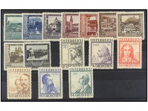 * AUSTRIA. Yv. 304/12, 460A/5. SERIES COMPLETAS. 15 valores