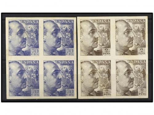 ** ESPAÑA. Ed. 929s, 932s (4). 70 cts. y 1 pta. en BLOQUES