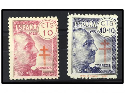 ** ESPAÑA. Ed. 936ec, 938et. 10 cts. rosa ERROR DE COLOR y 4