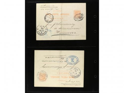 ✉ CUBA. Ed. 12 (9). 1893. ENTEROS POSTALES. Conjunto de 9 En