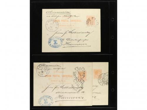 ✉ CUBA. Ed. 12 (9). 1893. ENTEROS POSTALES. Conjunto de 9 En