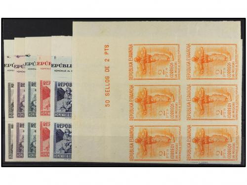 ** ESPAÑA. Ed. 792/96s y 798s. 5 c., 10 c., 25 c., 45 c., 60