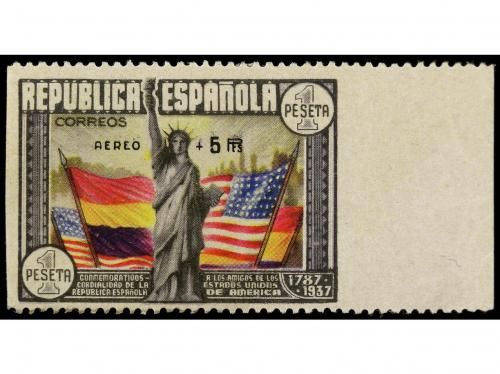 * ESPAÑA. Ed. 765sv. Aéreo + 5 pts. SIN DENTADO VERTICAL. Go