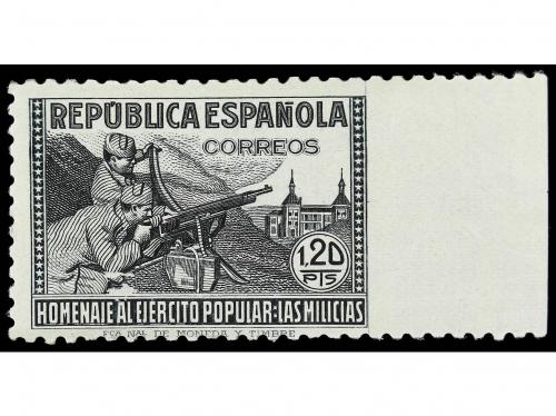 ** ESPAÑA. Ed. 797smd. 1,20 pts. negro SIN DENTAR MARGEN DER