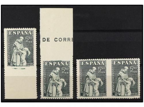 ** ESPAÑA. Ed. 1004sm, sma y spv. 5,50 pts. verde. 3 ejempla