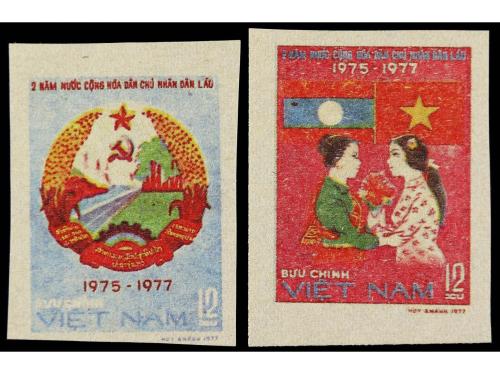 (*) VIETNAM. Mi. III/IV. 1977. DOS valores sin dentar. RAROS