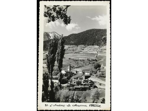 ✉ ANDORRA. Ed. 916, 918. 1941. POSTAL de ANDORRA LA VIEJA a 